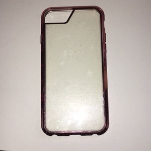 clear phone case with rose gold rim!